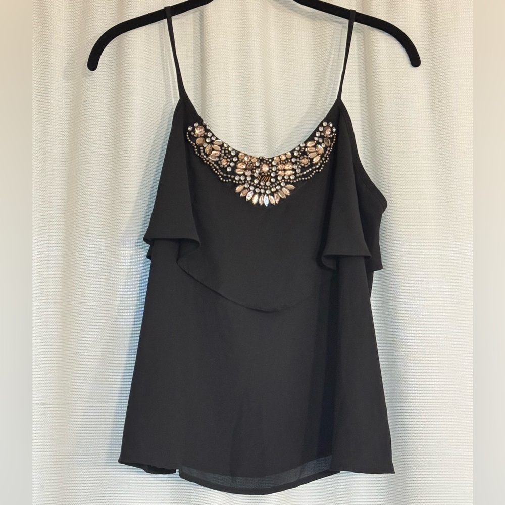 Embellished Black Women's Top
